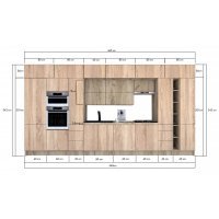 Bucatarie ZONE B COMBI 460 FRONT PAL K002 / decor 3025